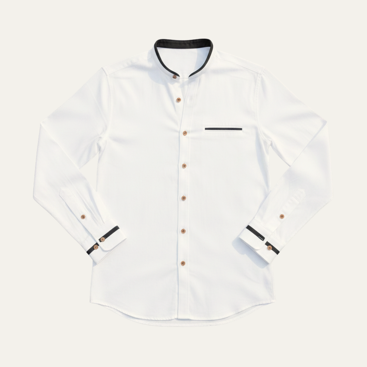 The Silverhaven Ridge Men’s Standing Collar Business Button Up Shirt