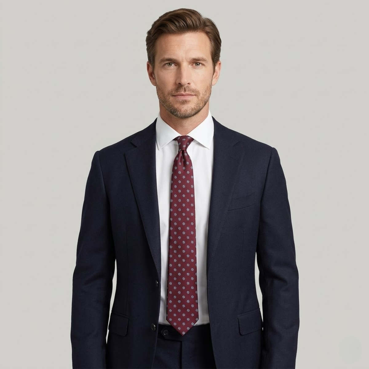 The Monterosso Men’s Luxury Silk Tie - Burgundy