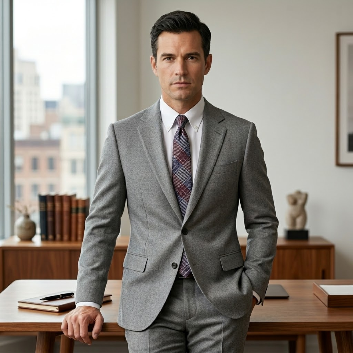 The Monterosso Men’s Luxury Silk Neck Tie - Marroon