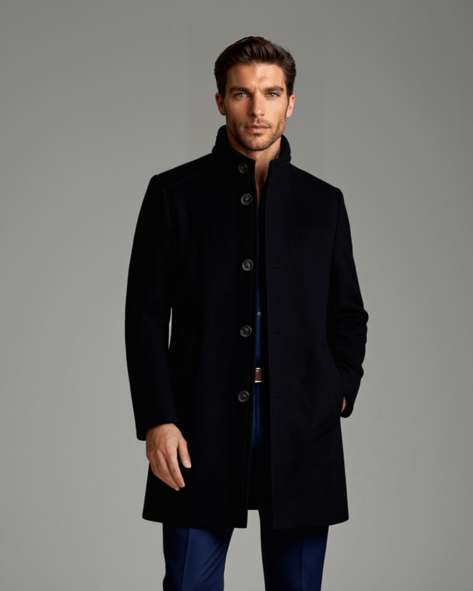 The Highlander Men’s Premium Wool Winter Overcoat