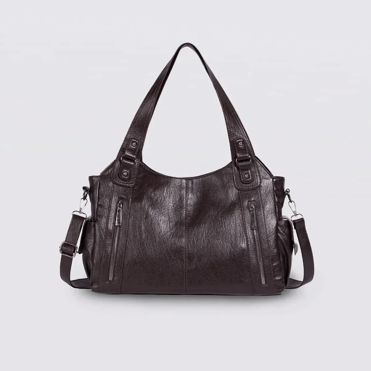 Classic Everyday Tote – Stylish and Roomy Shoulder Bag Crafted from Soft Vegan Leather