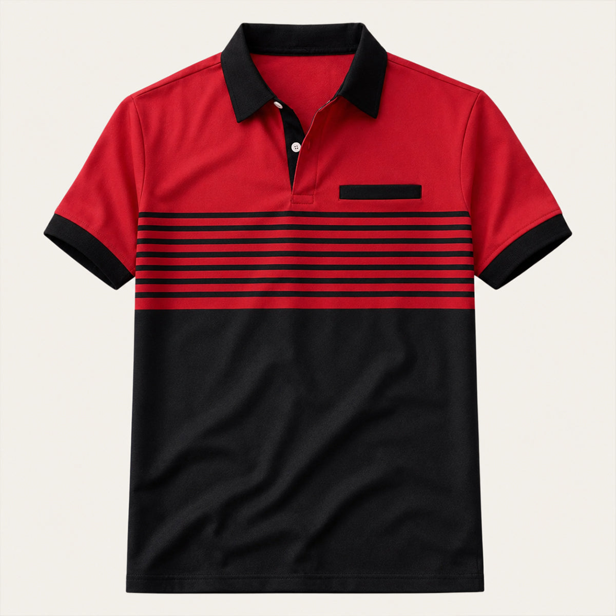 The Trieste Men’s Trendy Slim Fit Striped Polo Shirt