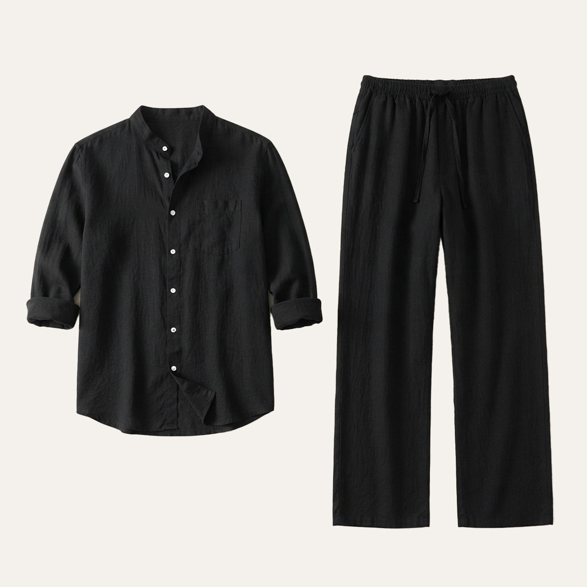 The Meadowwood Men’s Casual Linen Two Piece Set – Shirt & Pants
