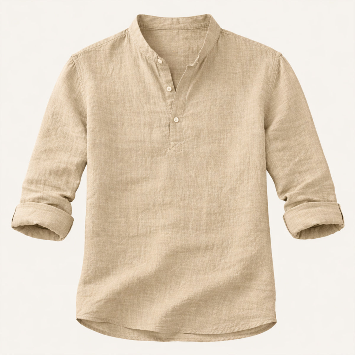 The Ridgebrook Park Men's Breathable Linen Summer Casual Button Up Shirt