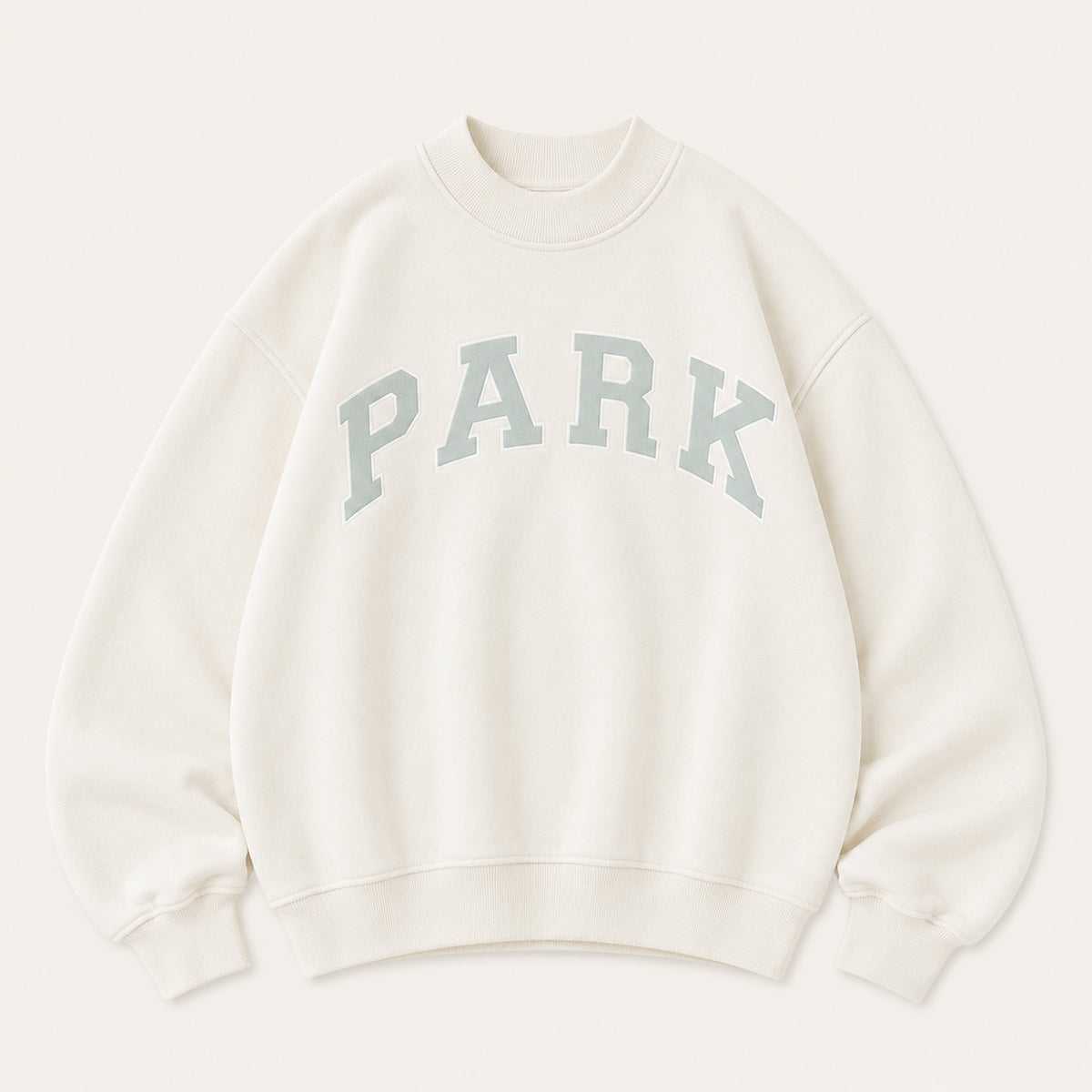 Oversized Mock Neck Varsity Sweatershirt