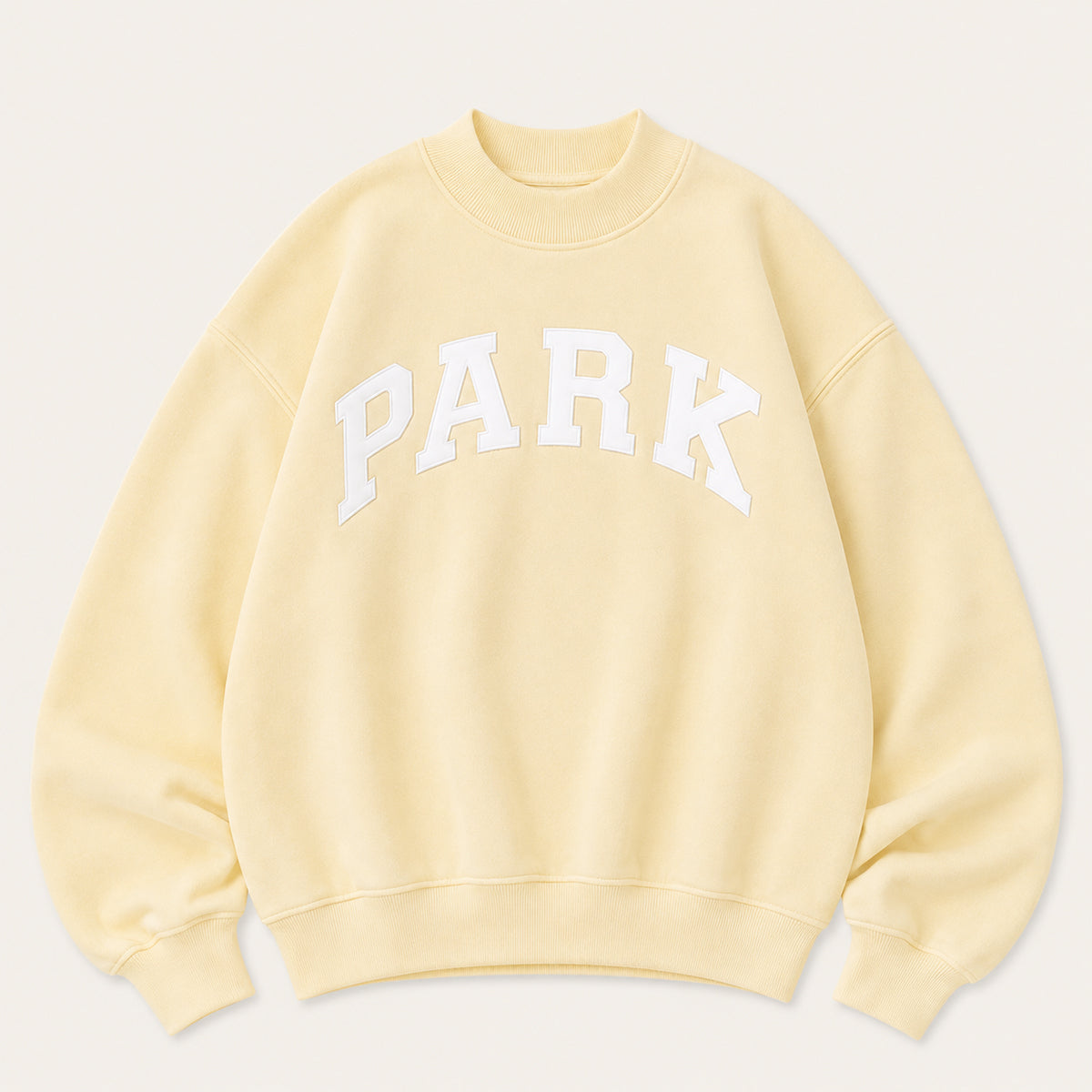 Oversized Mock Neck Varsity Sweatershirt