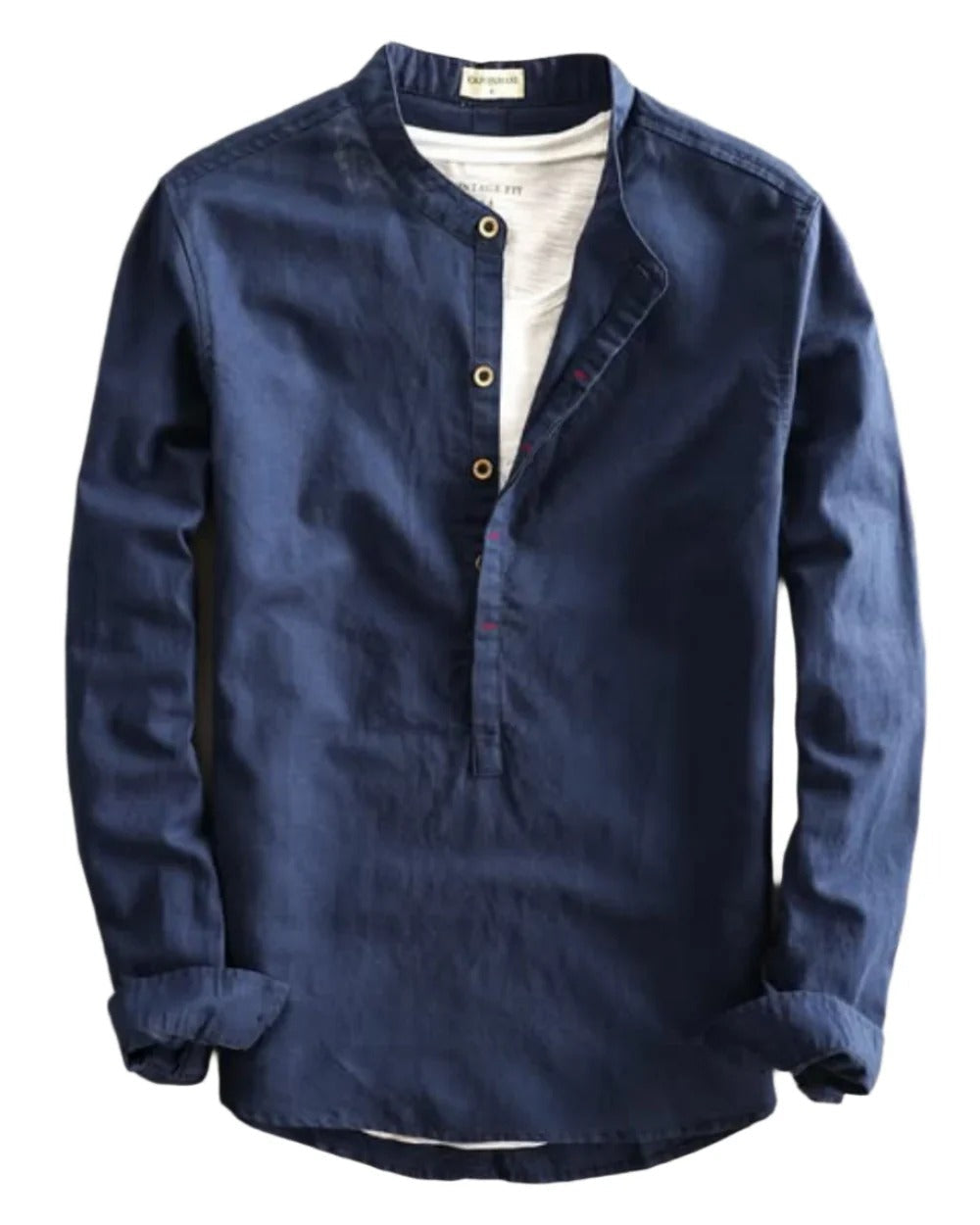 The Aspen Men's Trendy Linen Henley Shirt