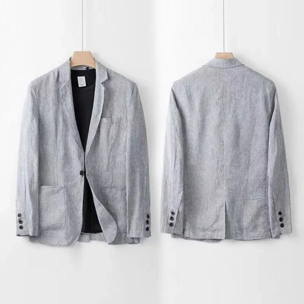 The Naples Men’s Linen Summer Blazer and Pants Set