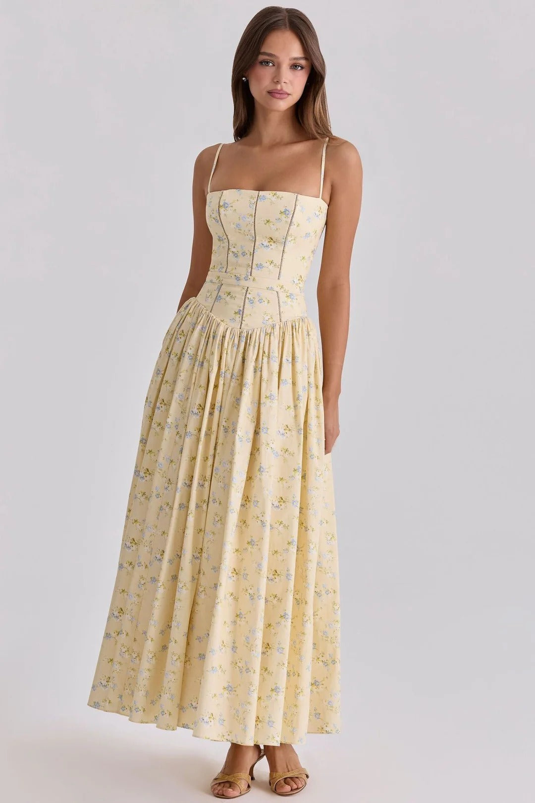 Pleated Strapless Elegant Dress