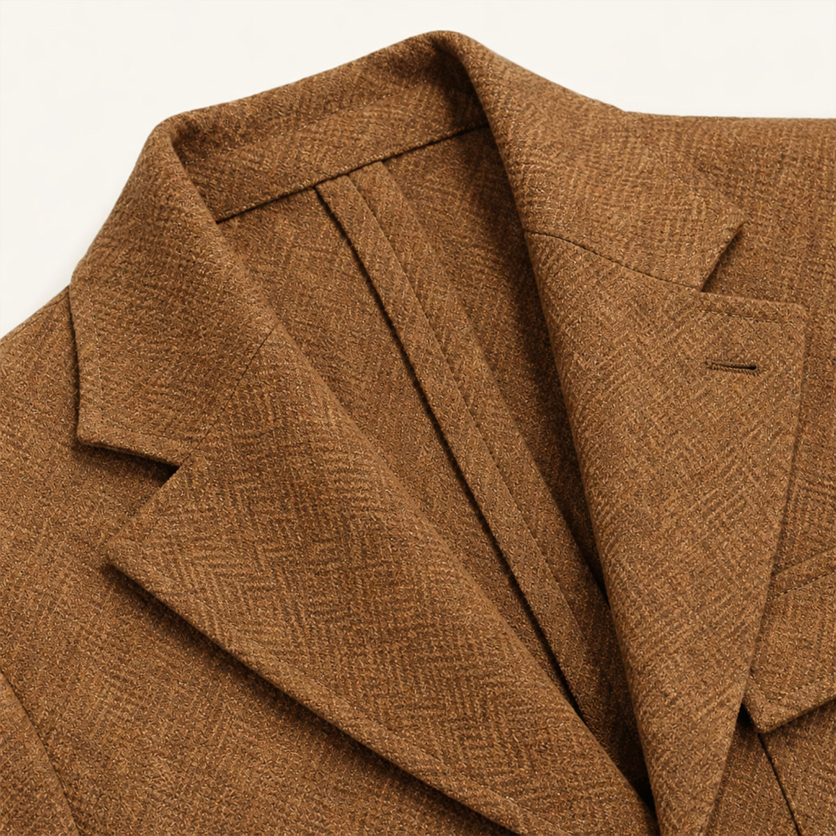 The Como Men’s Smart 3 Piece Tweed Suit – Herringbone Blazer, Waistcoat & Trousers