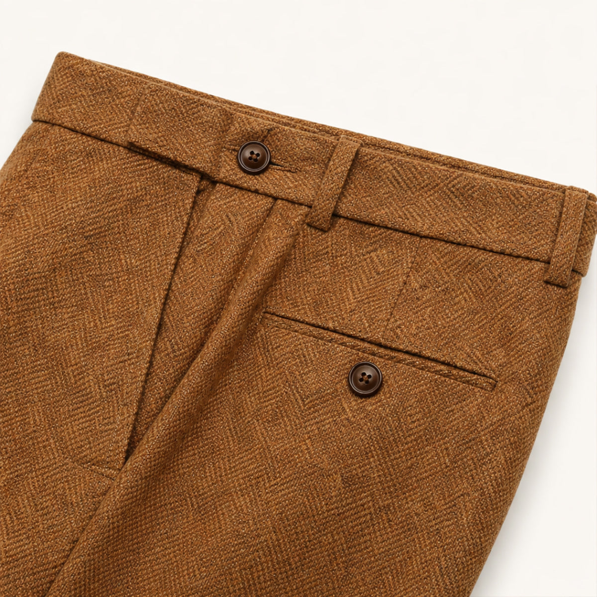 The Como Men’s Smart 3 Piece Tweed Suit – Herringbone Blazer, Waistcoat & Trousers