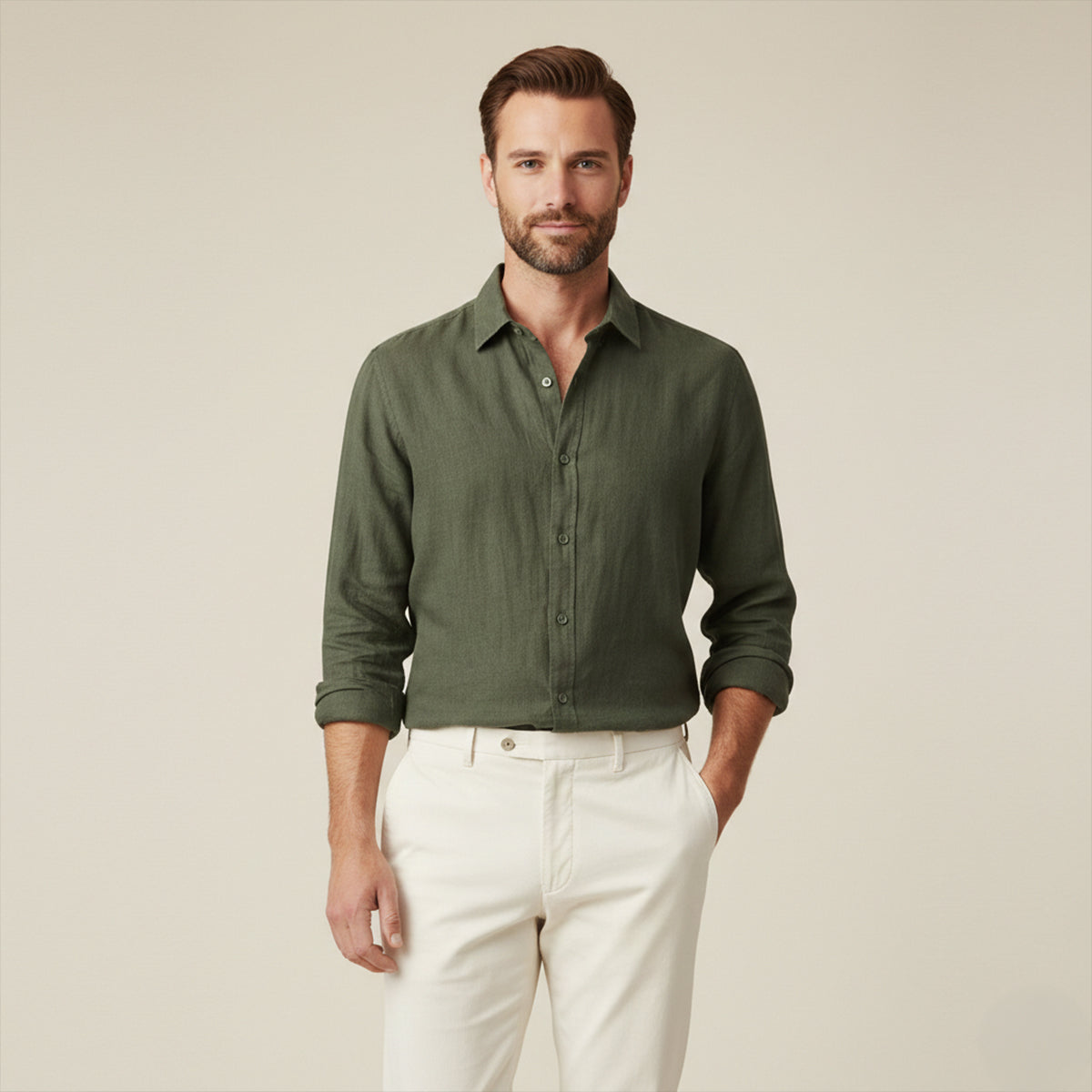 The Hallstatt Men’s Casual Lightweight Button Up Shirt