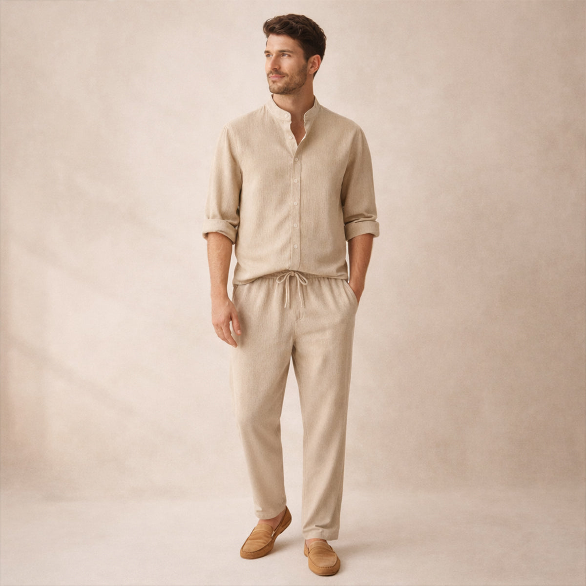 The Marble Arch Men’s Summer Casual Set – Shirt & Trousers