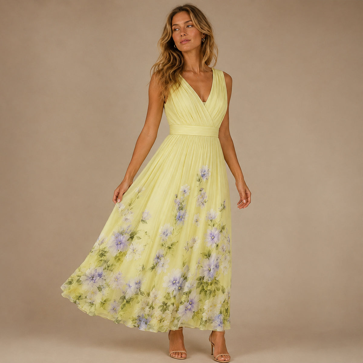 Floral Wedding Guest Maxi Dress