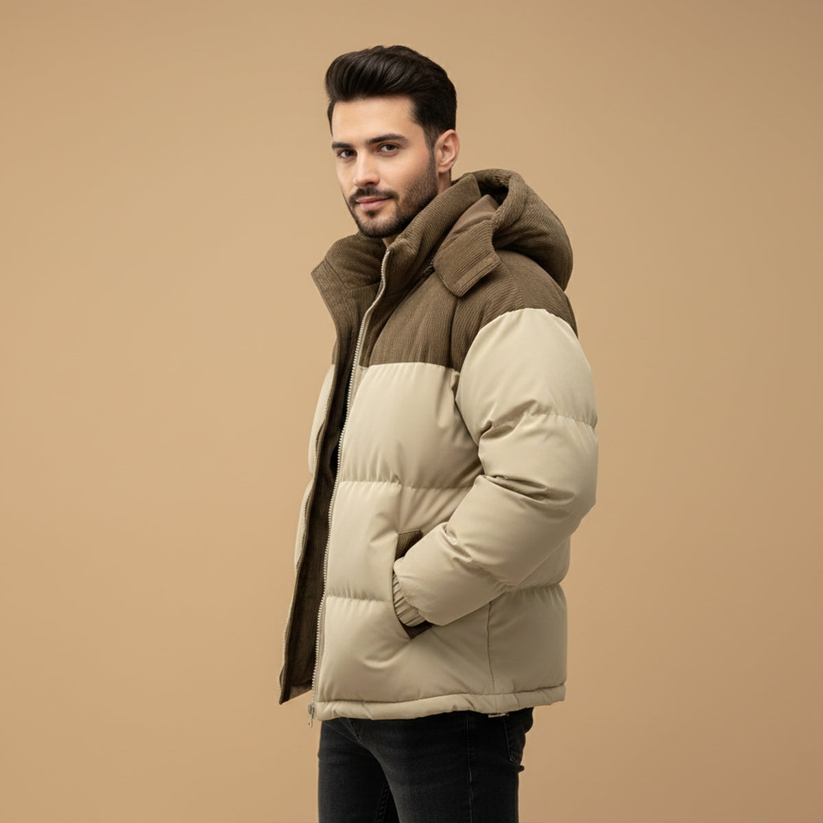The Stonewell Men’s Thick Winter Puffer Hooded Jacket