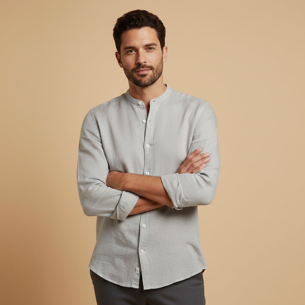 Summer Casual Linen Men Shirt Relaxed Fit