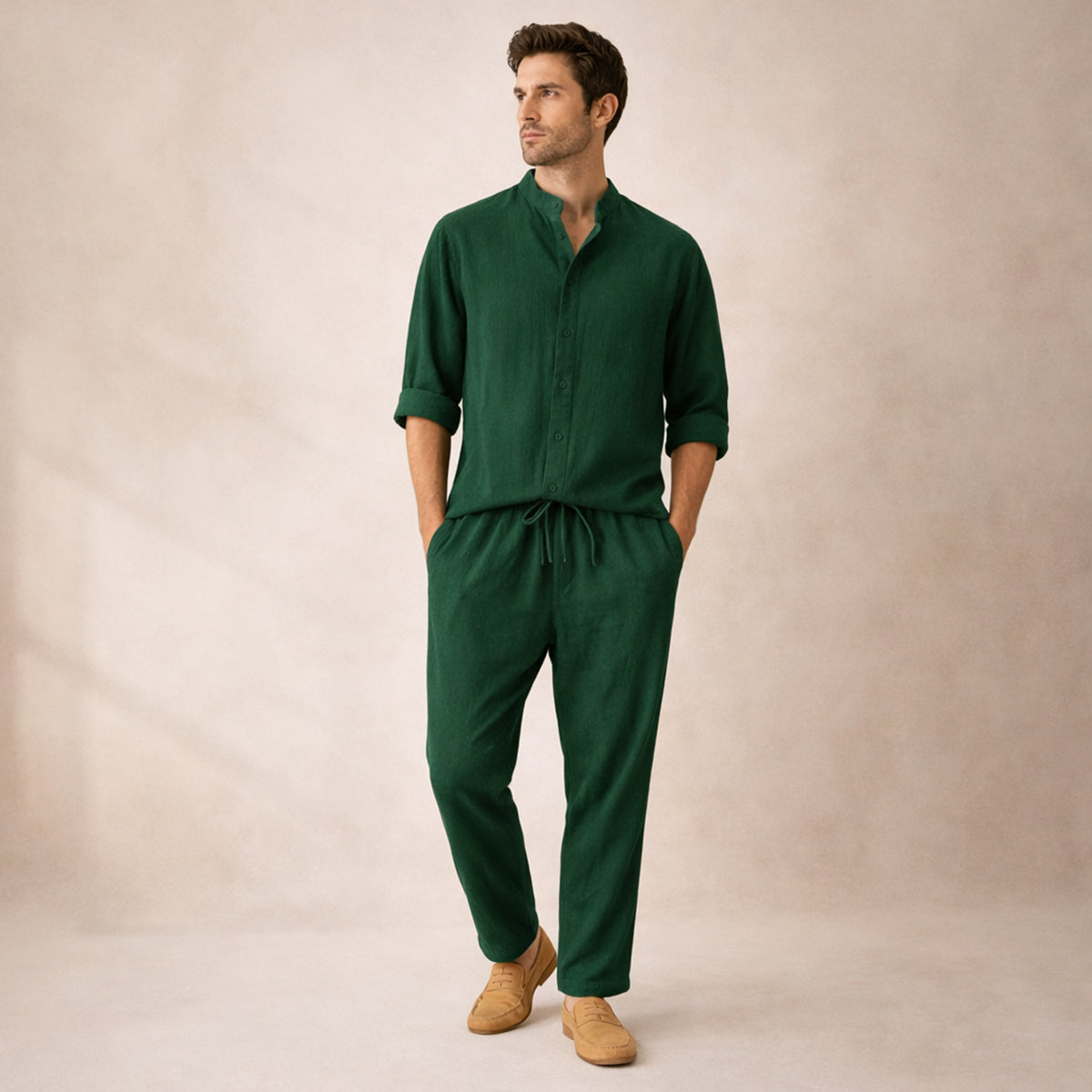 The Marble Arch Men’s Summer Casual Set – Shirt & Trousers