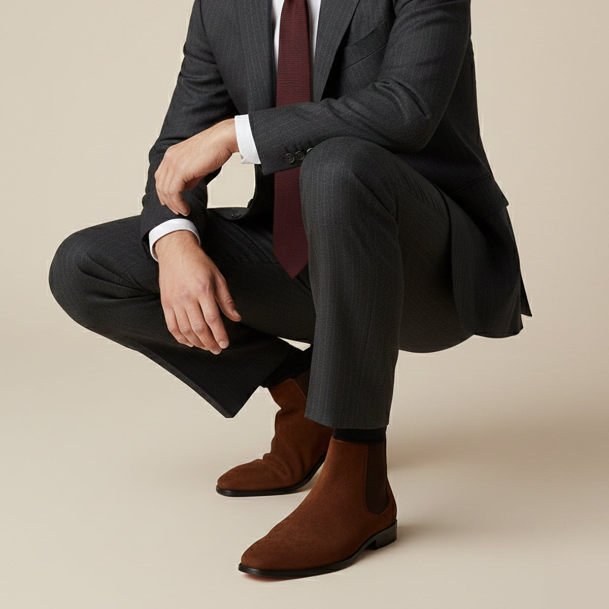 The Vienna Men’s Suede Chelsea Boots - Elegant Slip On Shoes