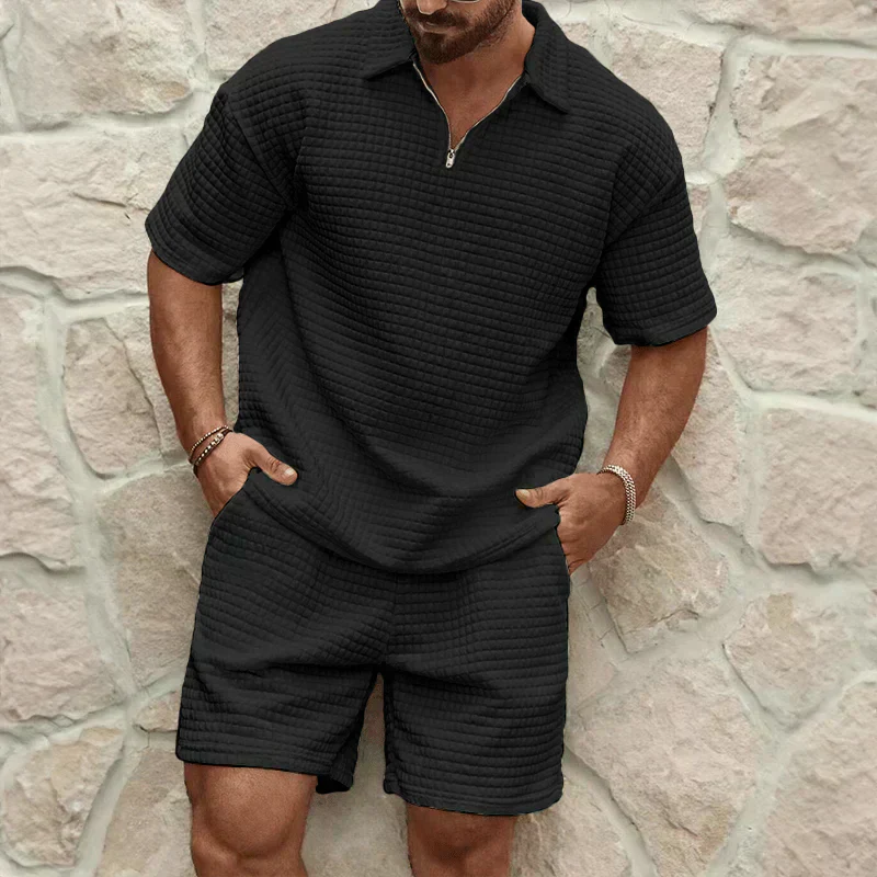 The Redford Mens's Polo & Shorts Co Ord Set