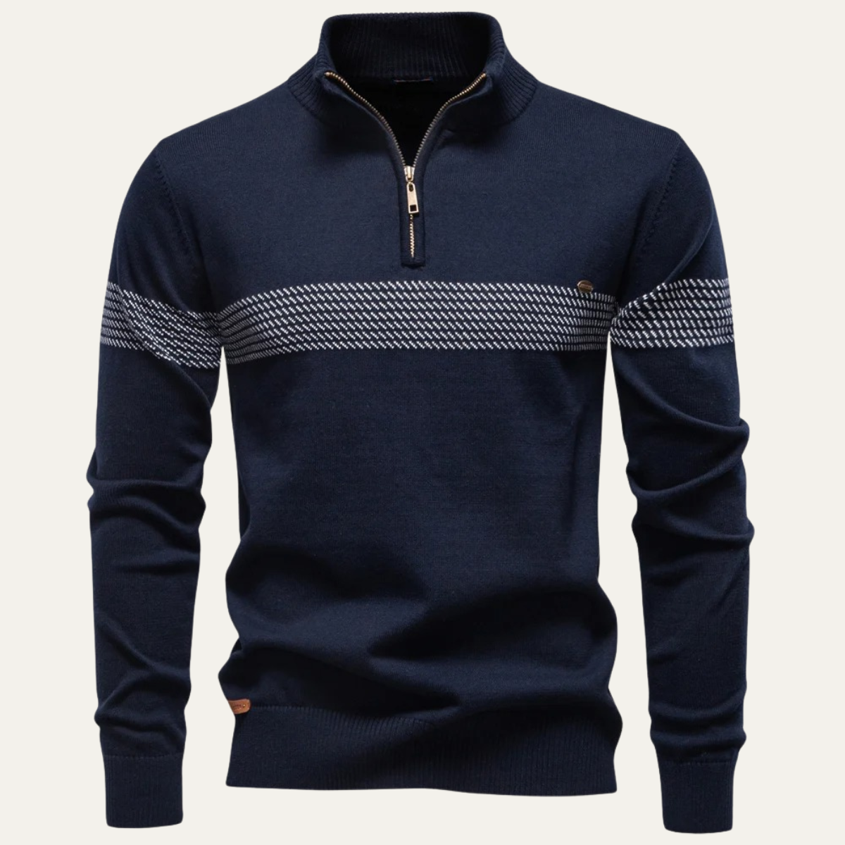 The Selva Men's Sweater Half Zip Knit Wool Blend Sweater