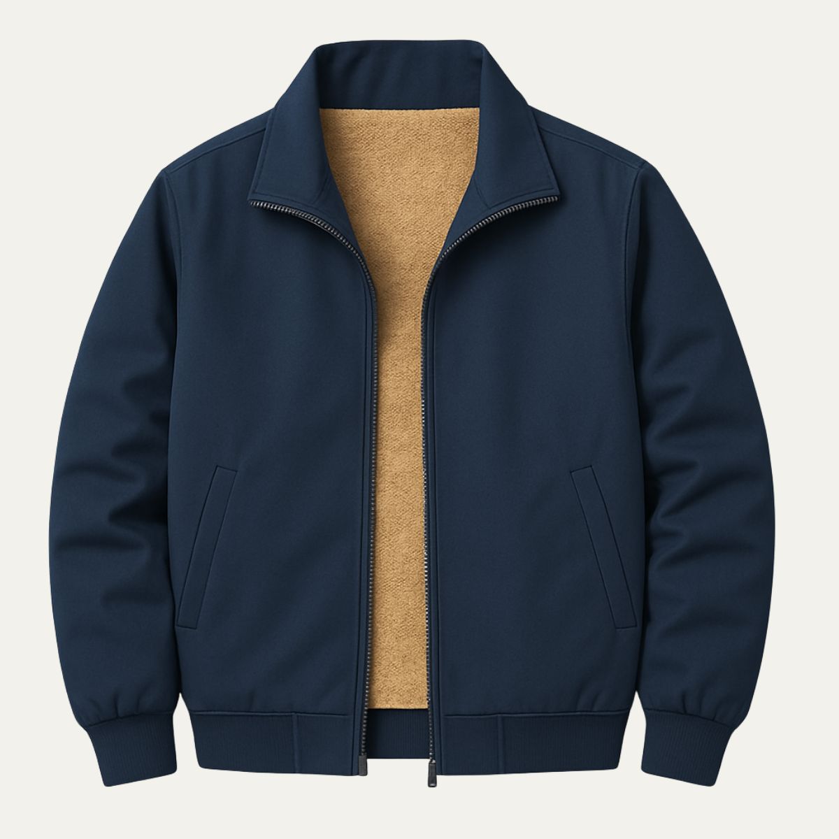 The Aspen Men’s Fleece Lined Windbreaker – Lightweight Multi Pocket Bomber Jacket