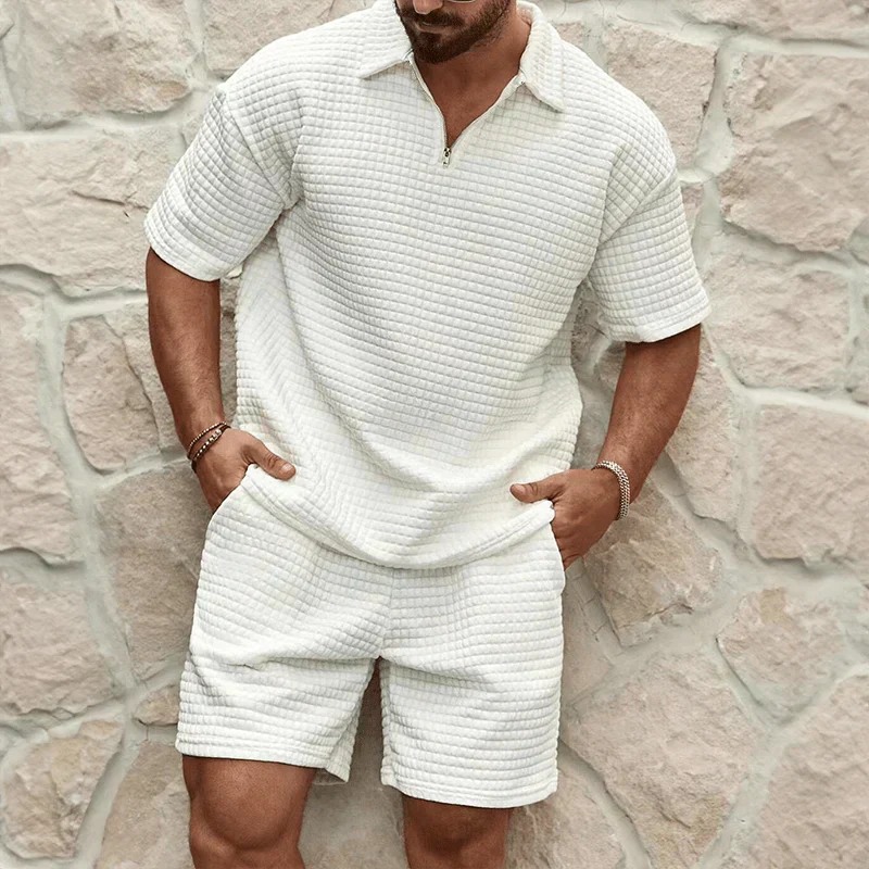 The Redford Mens's Polo & Shorts Co Ord Set
