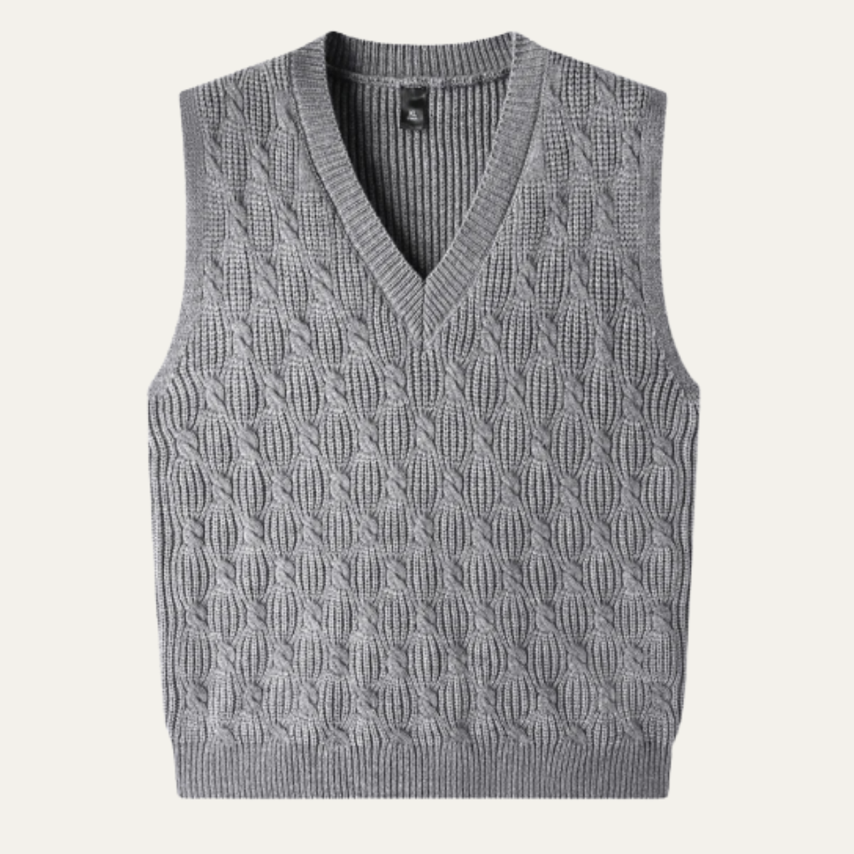 The Alberobello Men’s Warm Textured Knitted V Neck Vest