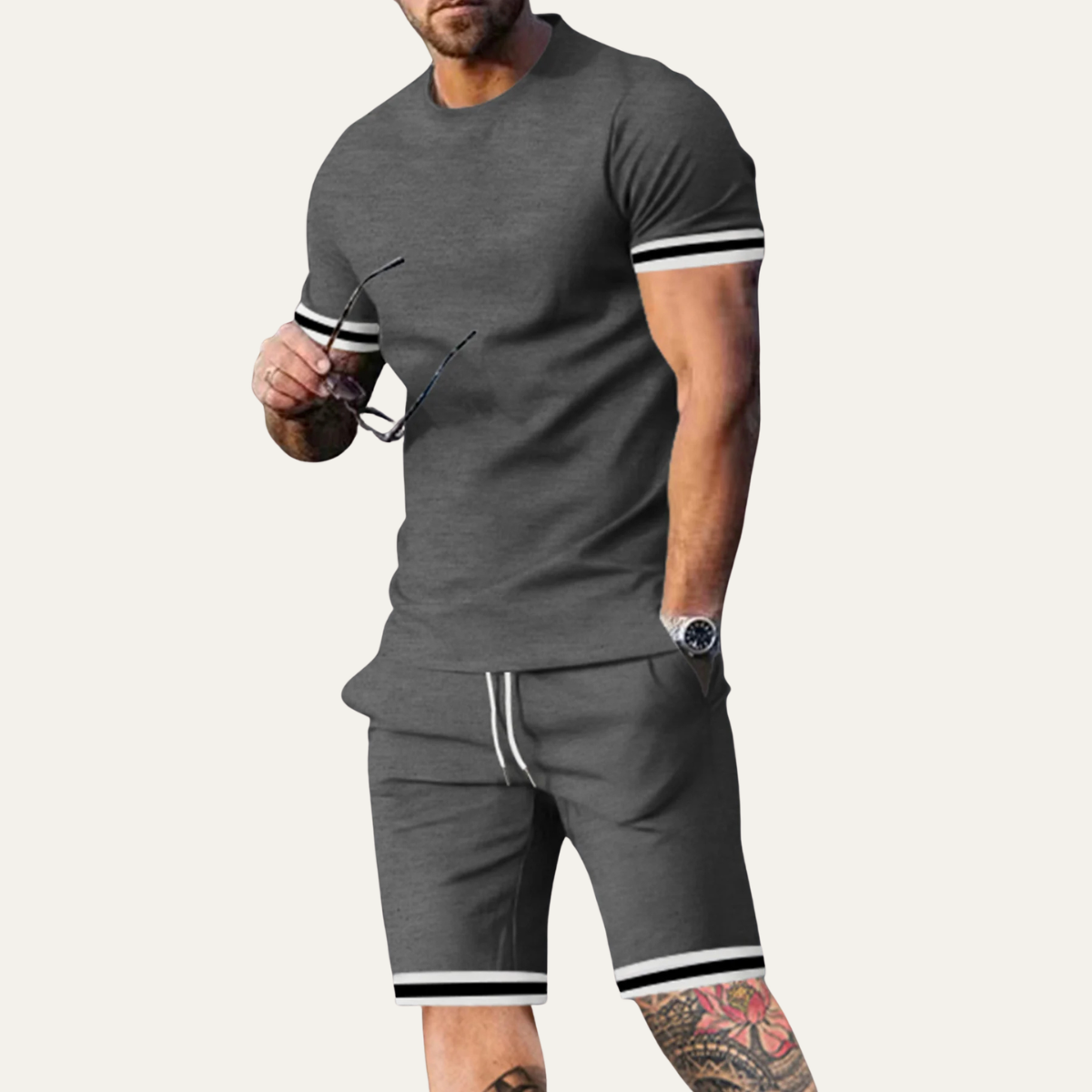 The Modena Men’s Trendy Summer Set – T Shirt and Shorts
