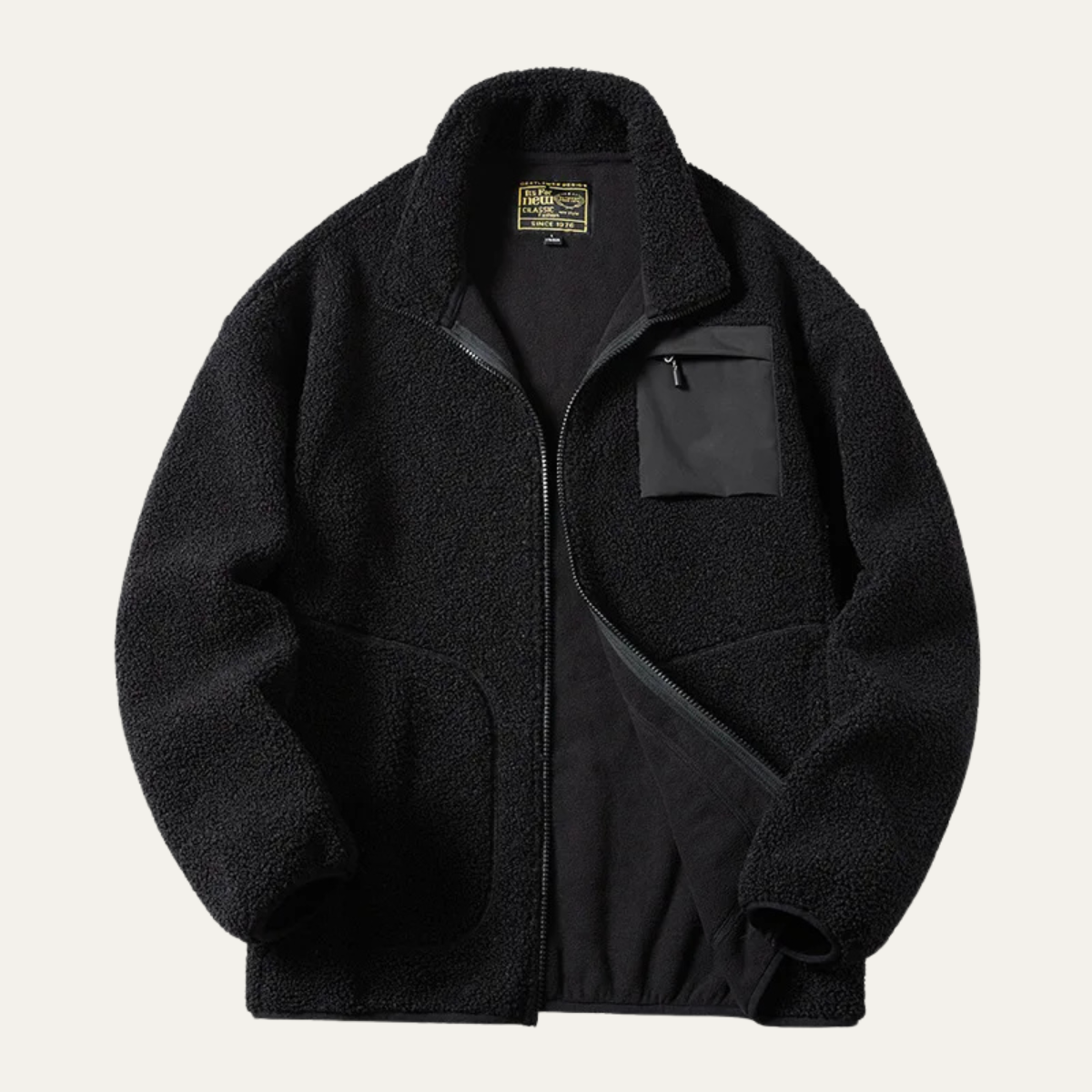 The Porta Venezia Men’s Thick Fleece Winter Warm Zip Up Sweater