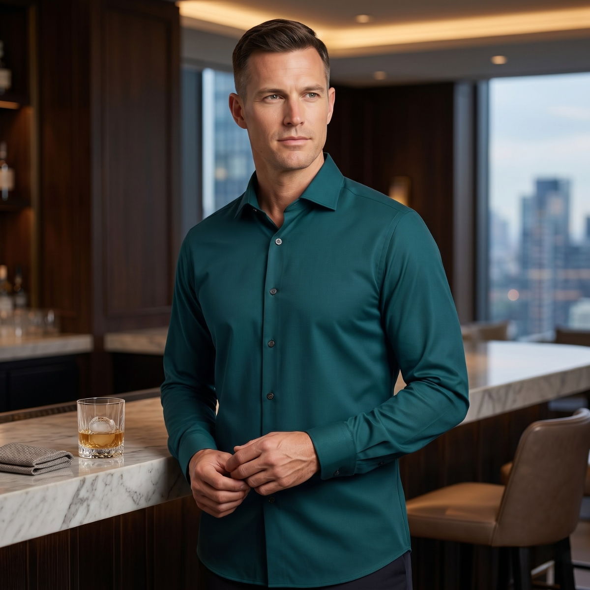 The Yorkminster Men’s Formal Slim Fit Dress Shirt