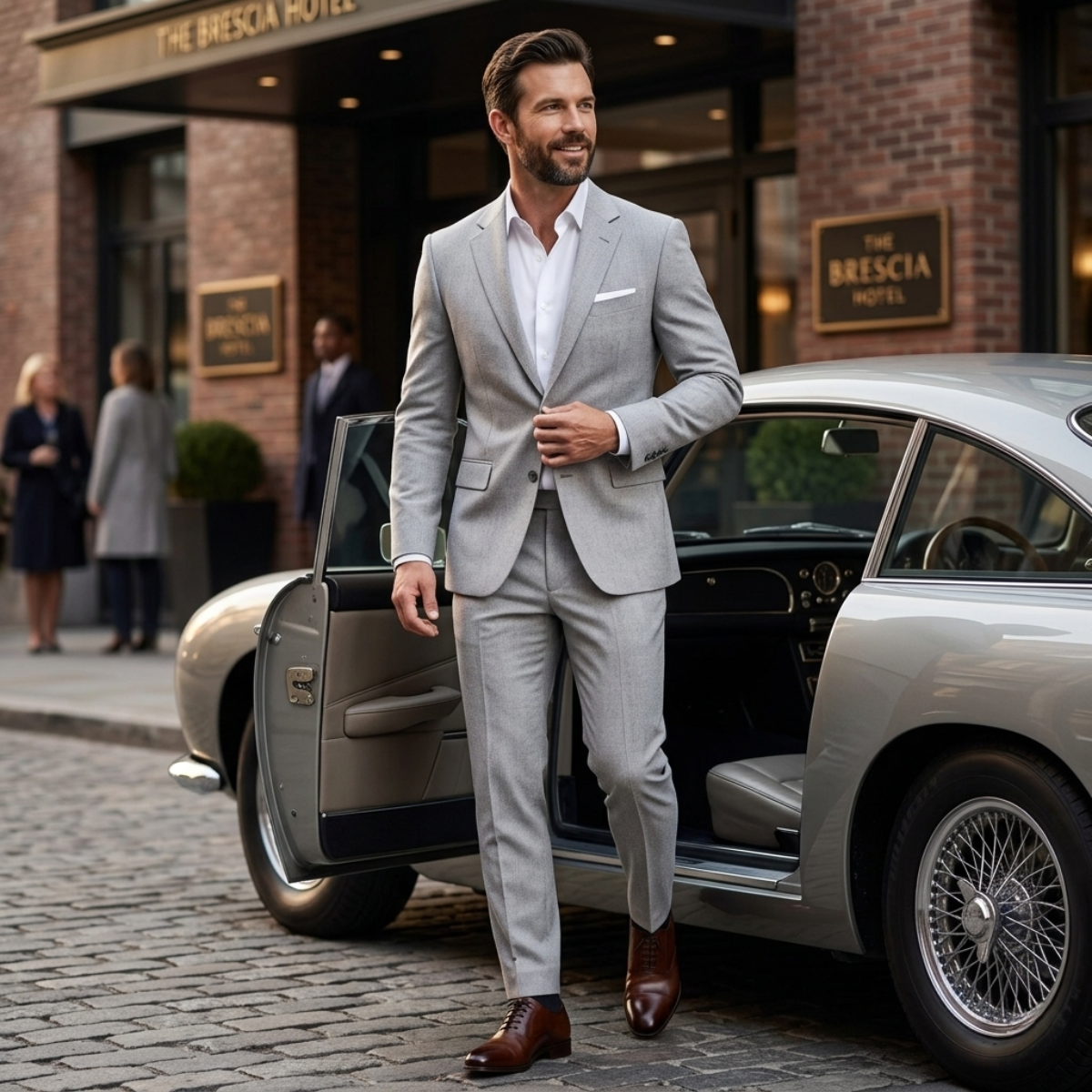 The Brescia Men’s Two Piece Suit – Slim Fit Blazer and Pants Formal Set