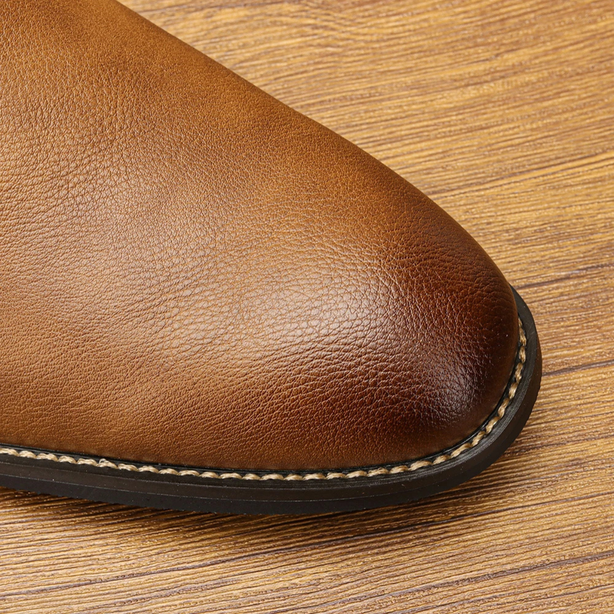 The Agrigento Men’s Chelsea Leather Ankle Boots with Elastic Side Panels