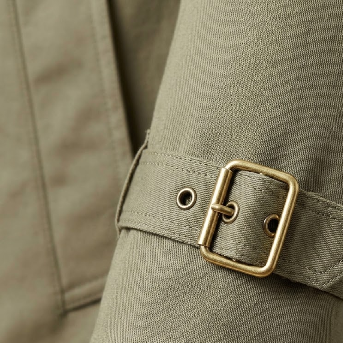 Men's Trench Coat Beige Single Breasted Notched Collar