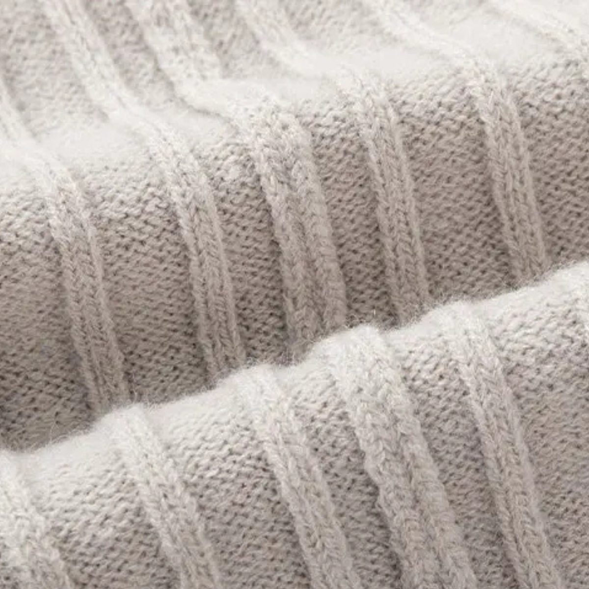 The Favignana Men's Knitted Stand Collar Ribbed Half Zip Sweater