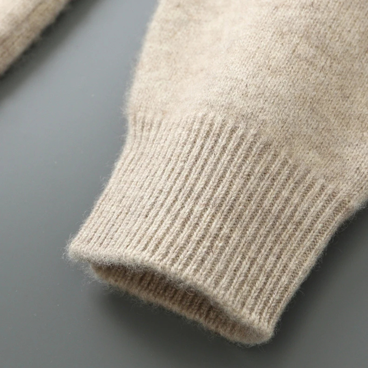 The Maplecrest Men's Merino  Mock Neck Zip Up Cardigan