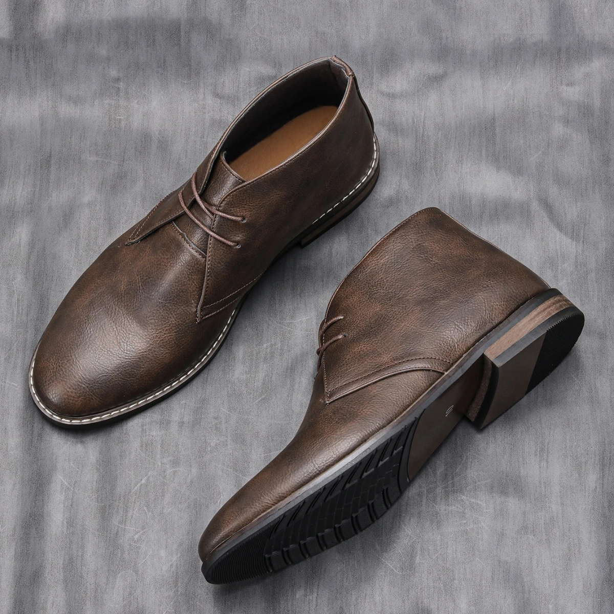 The Wildmere Men’s Vintage Ankle Brown Leather Boots