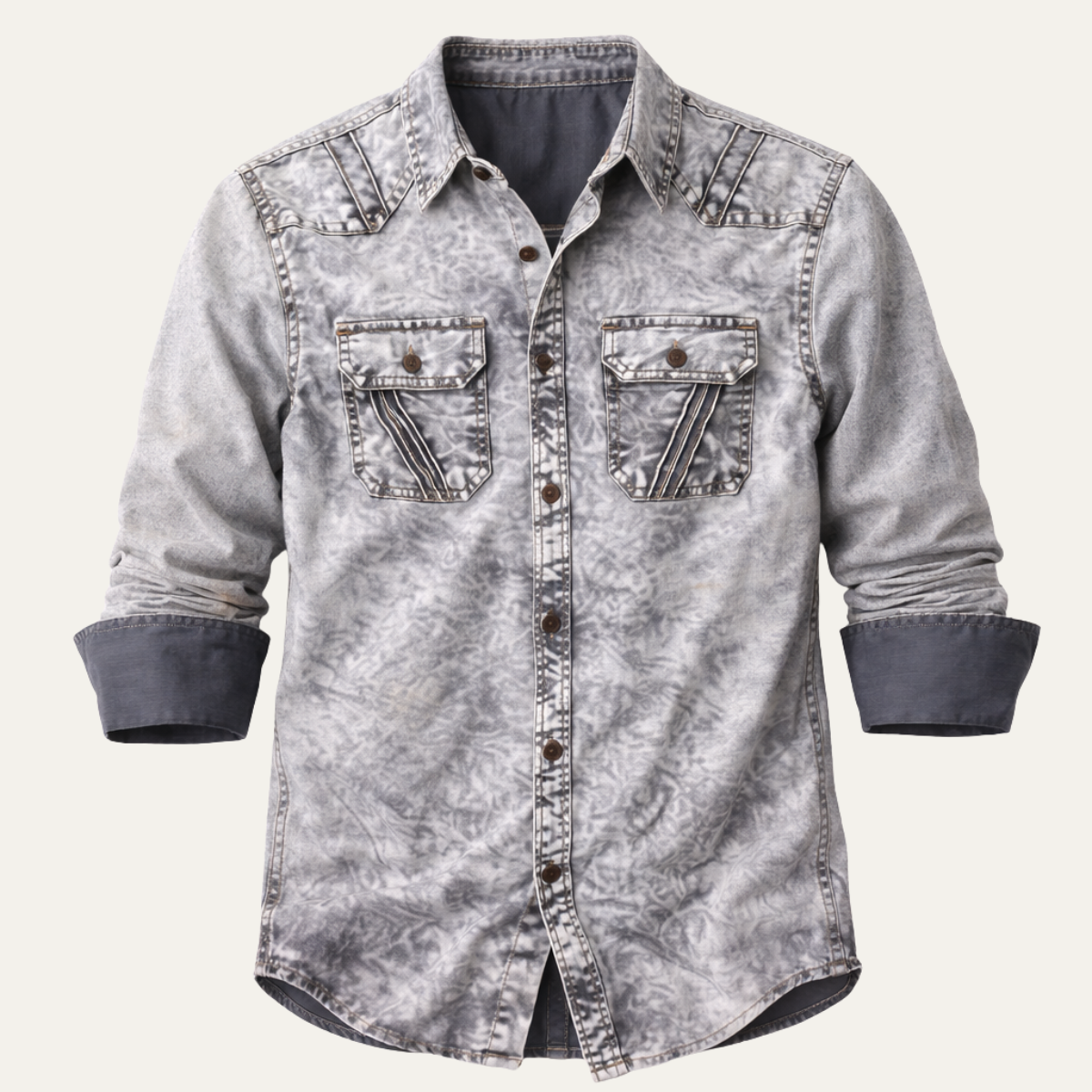 The Fairbrook Men’s Light Grey Vintage Denim Shirt