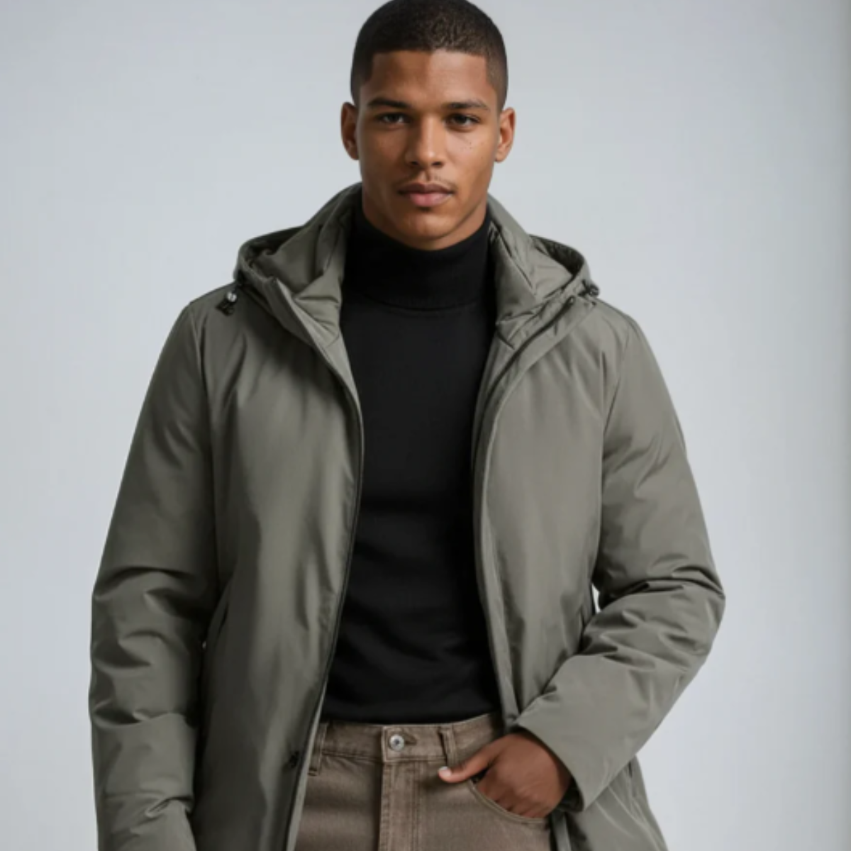 The Hanover Men’s Winter Warm Classic Fit Hooded Coat