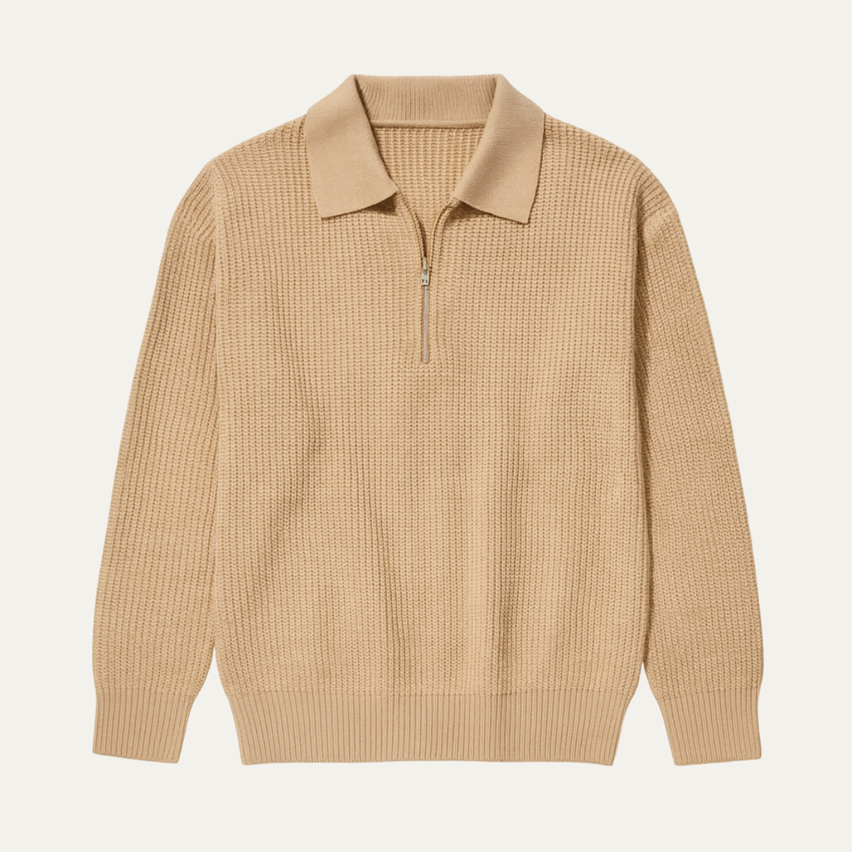 The Monaco Men’s Warm Waffle Knit Half Zip Sweater