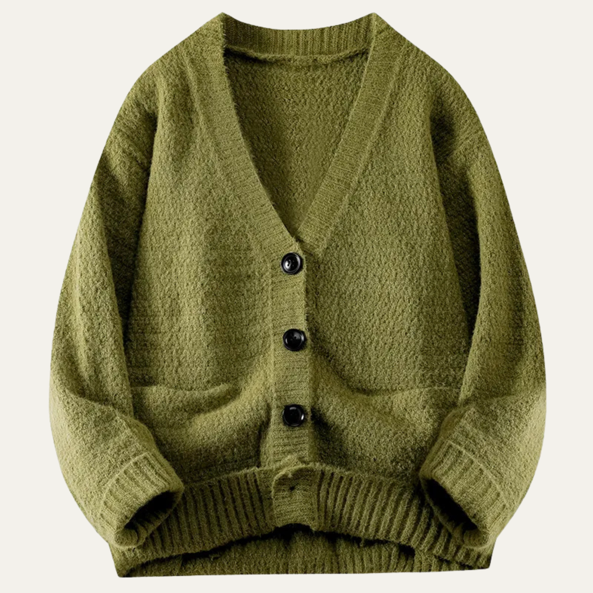 The Savona Men’s Button Up Casual Loose Fit V Neck Knit Cardigan
