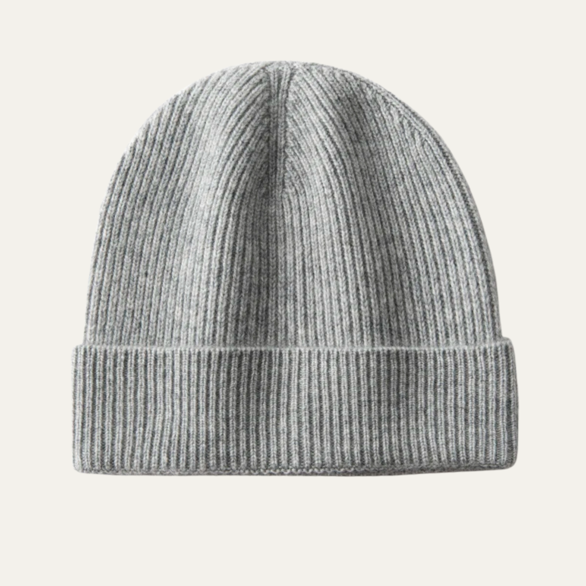 The Rockford Men's Soft Ribbed Knit Cashmere Beanie