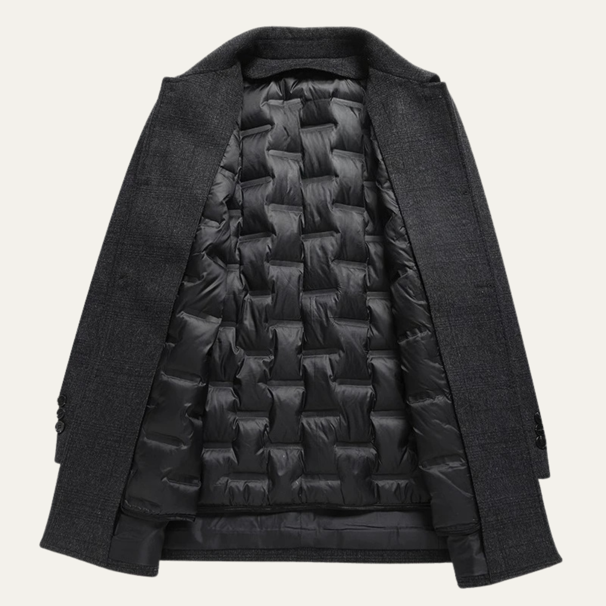 The Sanremo Men’s Winter Mid Length Wool Down Overcoat