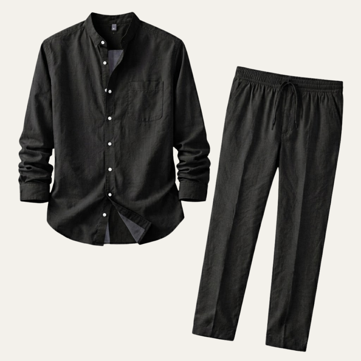 The Lakefield Men’s Relaxed Fit Linen Shirt &amp; Pants Set