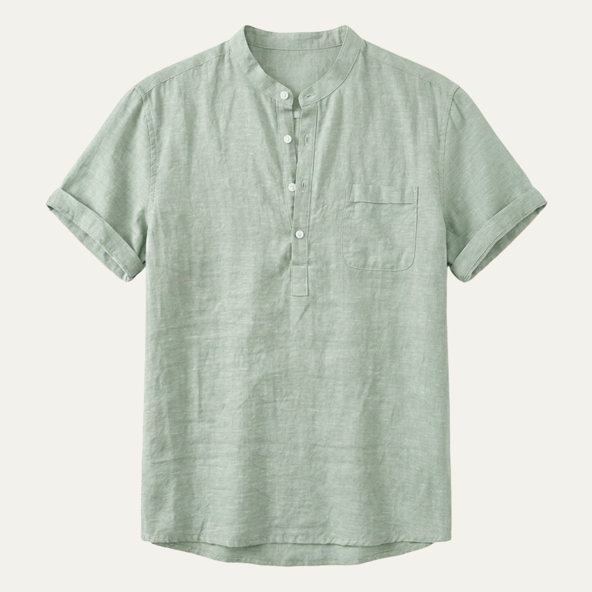 The Glasgow Men’s Casual Cotton Linen Henley Shirt