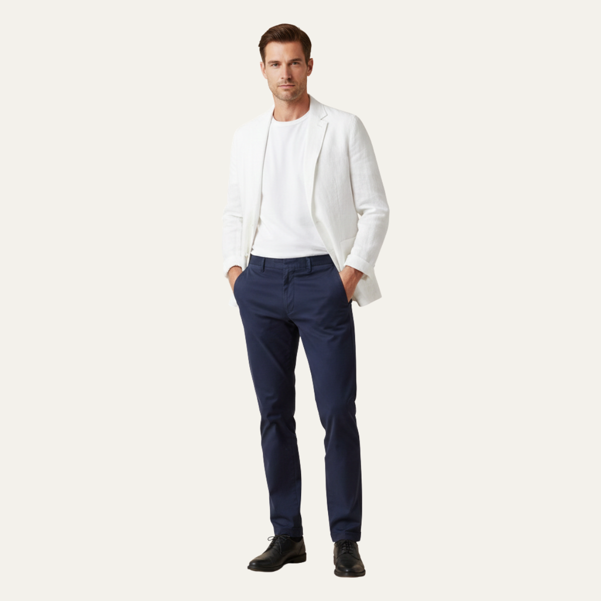 The Crestwood Hill Men’s Solid Color Lightweight Linen Blazer