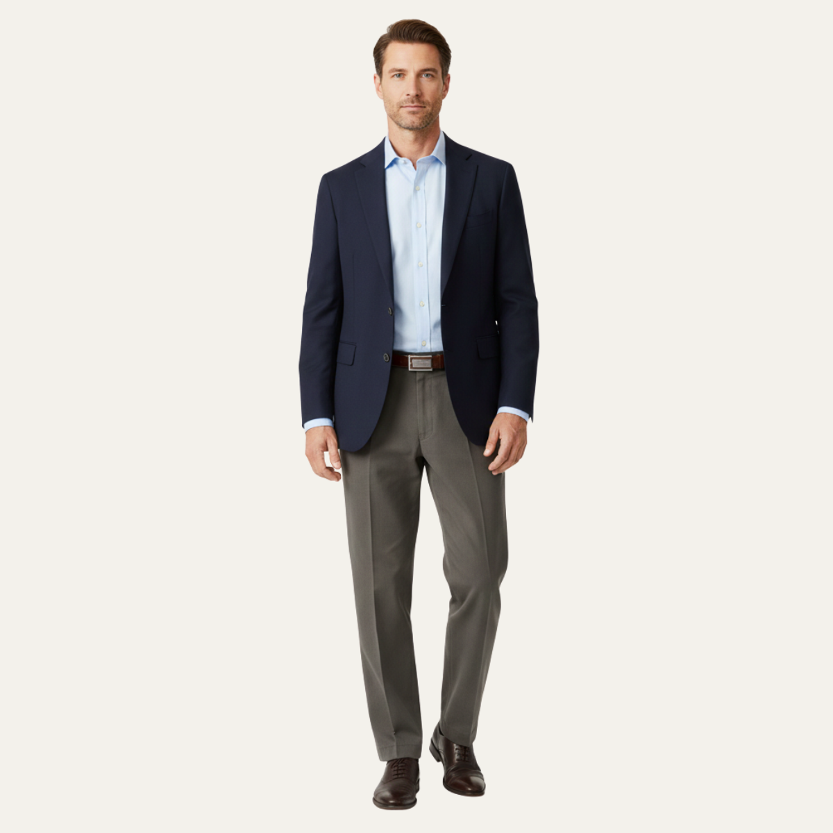The Montfield Men’s Double Pleated High Waist Straight Leg Pants
