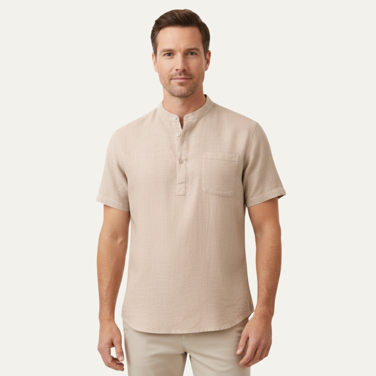 The Sardinia Men’s Casual Linen Henley Summer Shirt