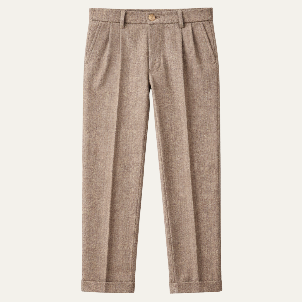 The Hawkington Men’s Vintage Wool Herringbone Straight Leg Pants
