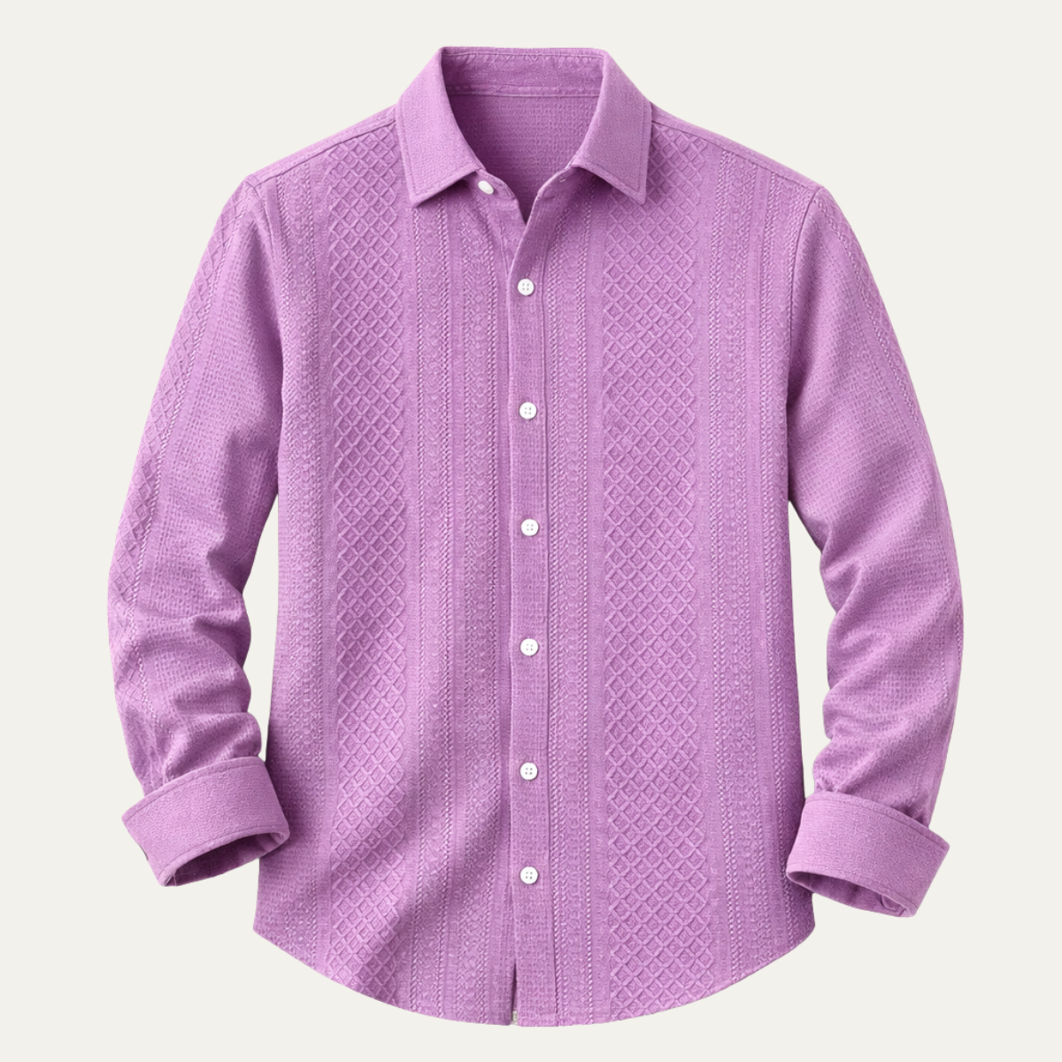 The Frascati Men’s Relaxed Fit  Casual Textured Shirt