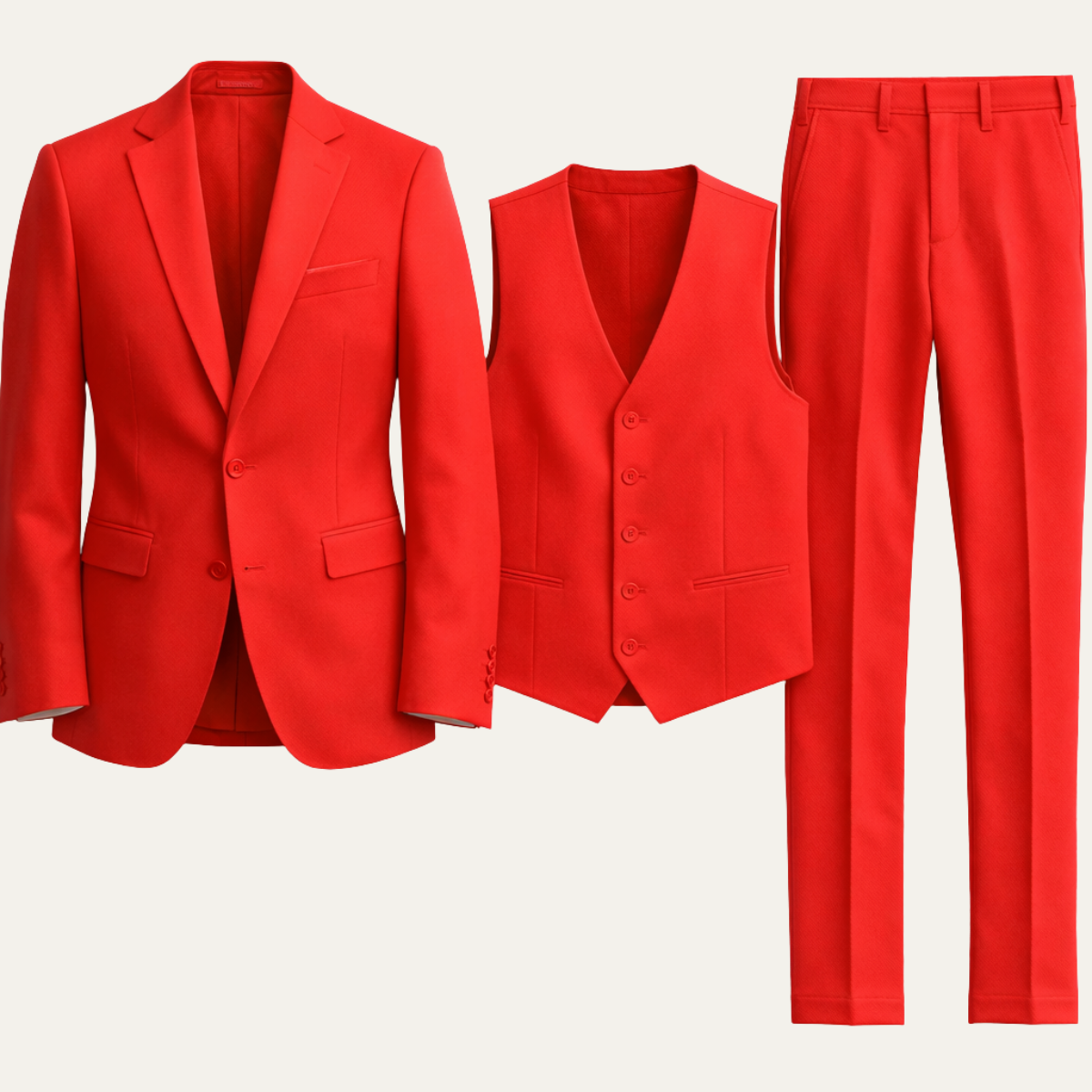The Cisternino Men’s Wedding 3 Piece Suit – Slim Fit Jacket Vest Pants